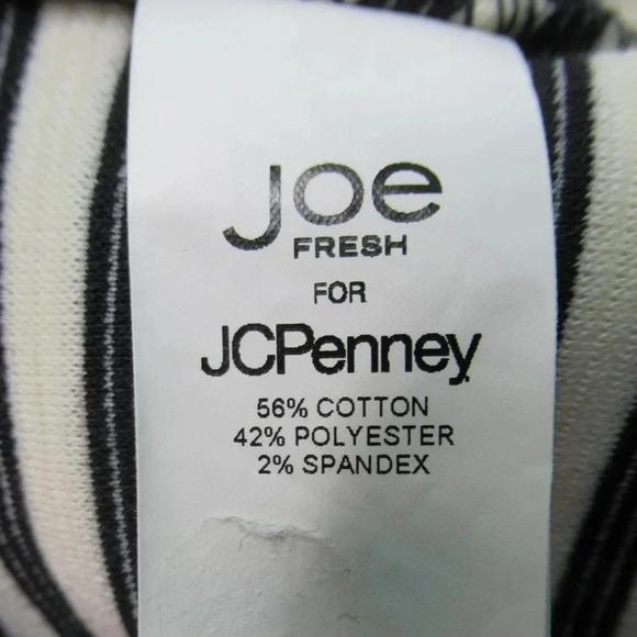 JOE FRESH Fit Flare Dress Black White Stripes Sleeveless Size Large Cotton Blend - Picture 7 of 10